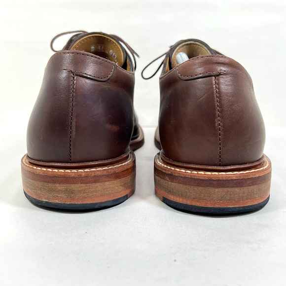 Classic Brown Leather Derby Shoes - Picture 5 of 11